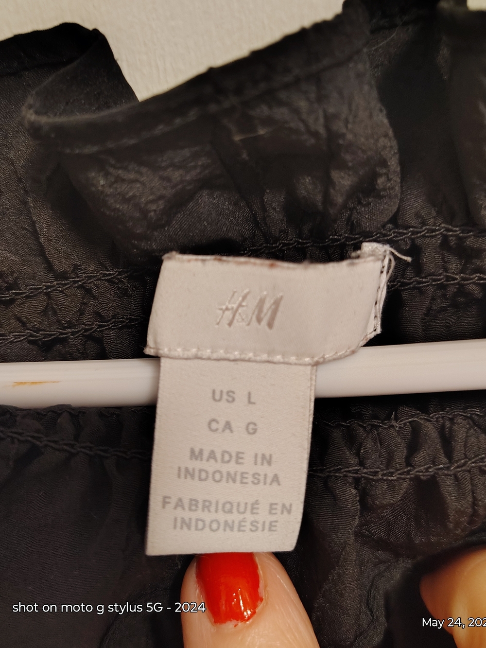 H&M Black Smocked Ruffle-Neck Blouse - Picture 6 of 7
